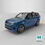 Blue Range Rover Sport 2023 Simple Interior 3D model