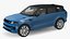 Blue Range Rover Sport 2023 Simple Interior 3D model