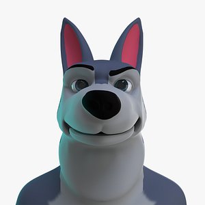 Stylized Old Wolf Rigged 3D model
