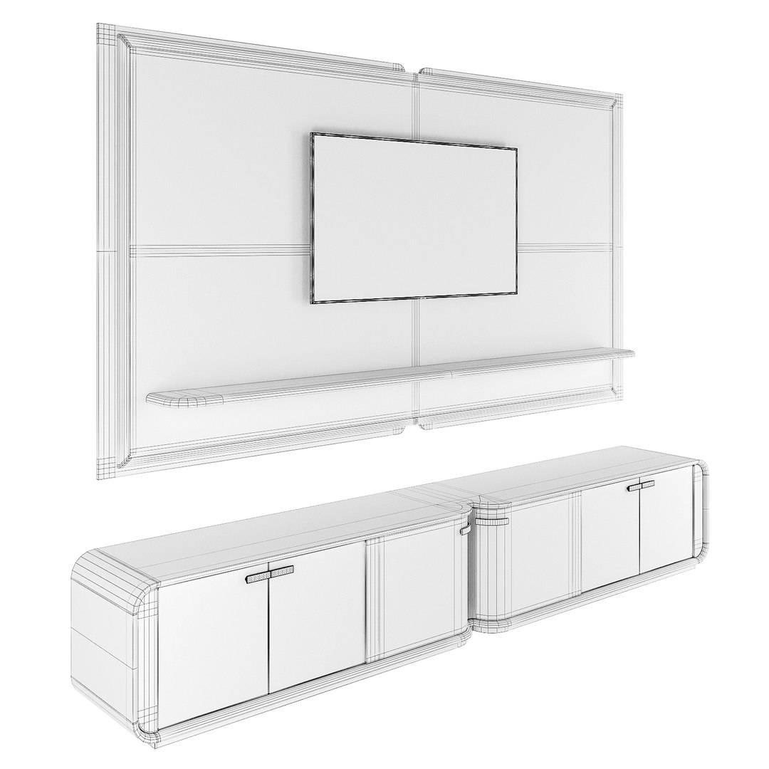 Turri Madison Tv Unit 3D Model - TurboSquid 1535971