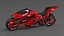 Concept de moto de course futuriste