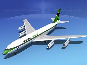 707-320 airlines boeing 707 3d 3ds