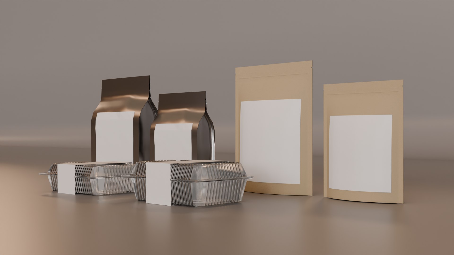 Food Packaging Mockup Set 3D Model - TurboSquid 2641703