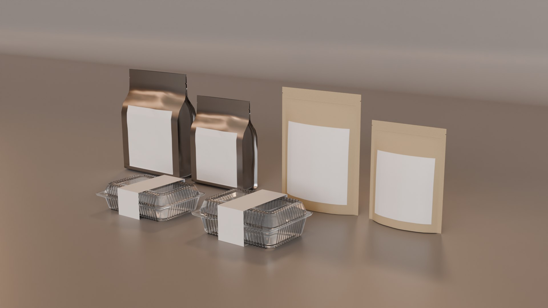 Food Packaging Mockup Set 3D Model - TurboSquid 2641703