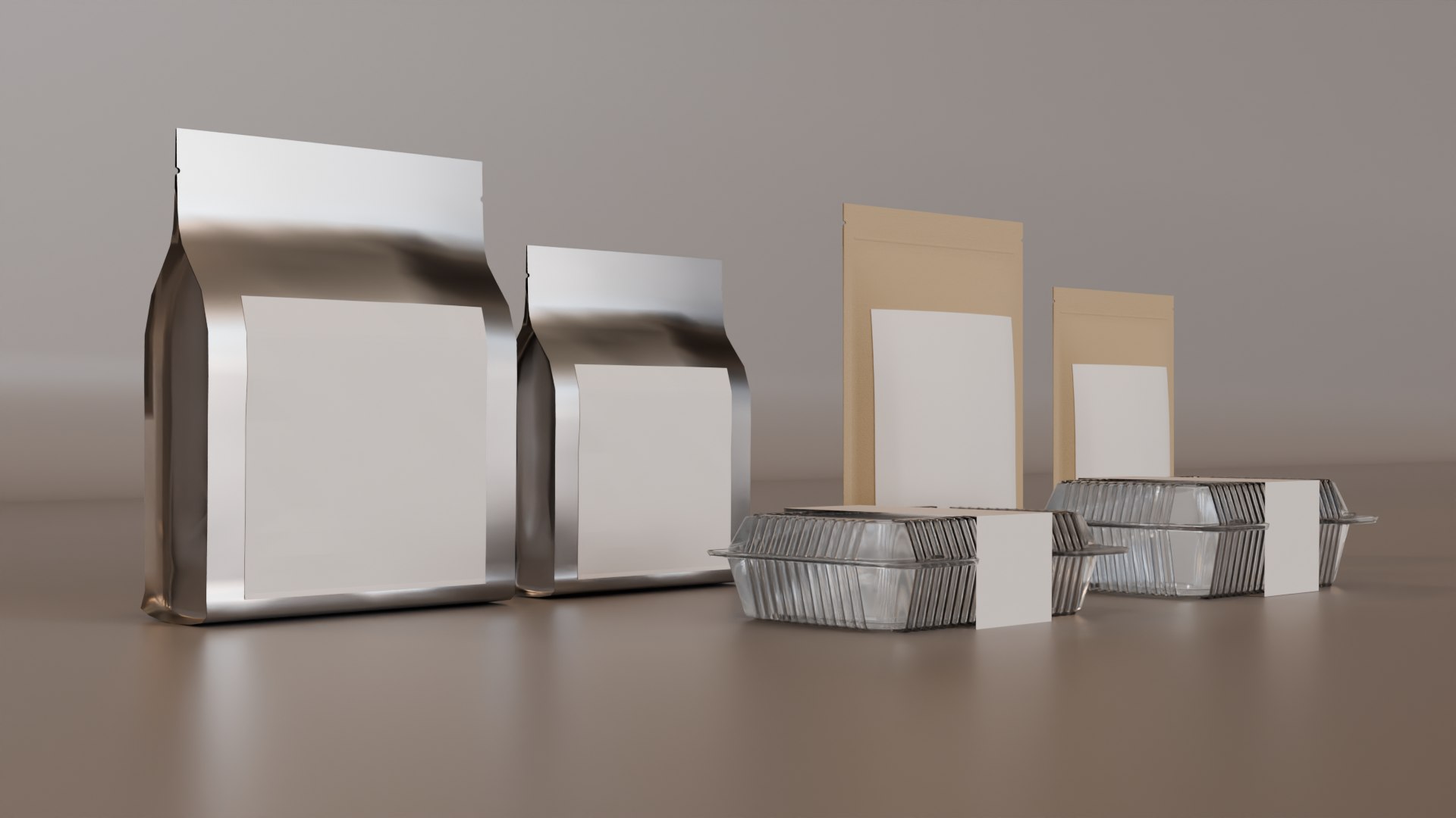 Food Packaging Mockup Set 3D Model - TurboSquid 2641703