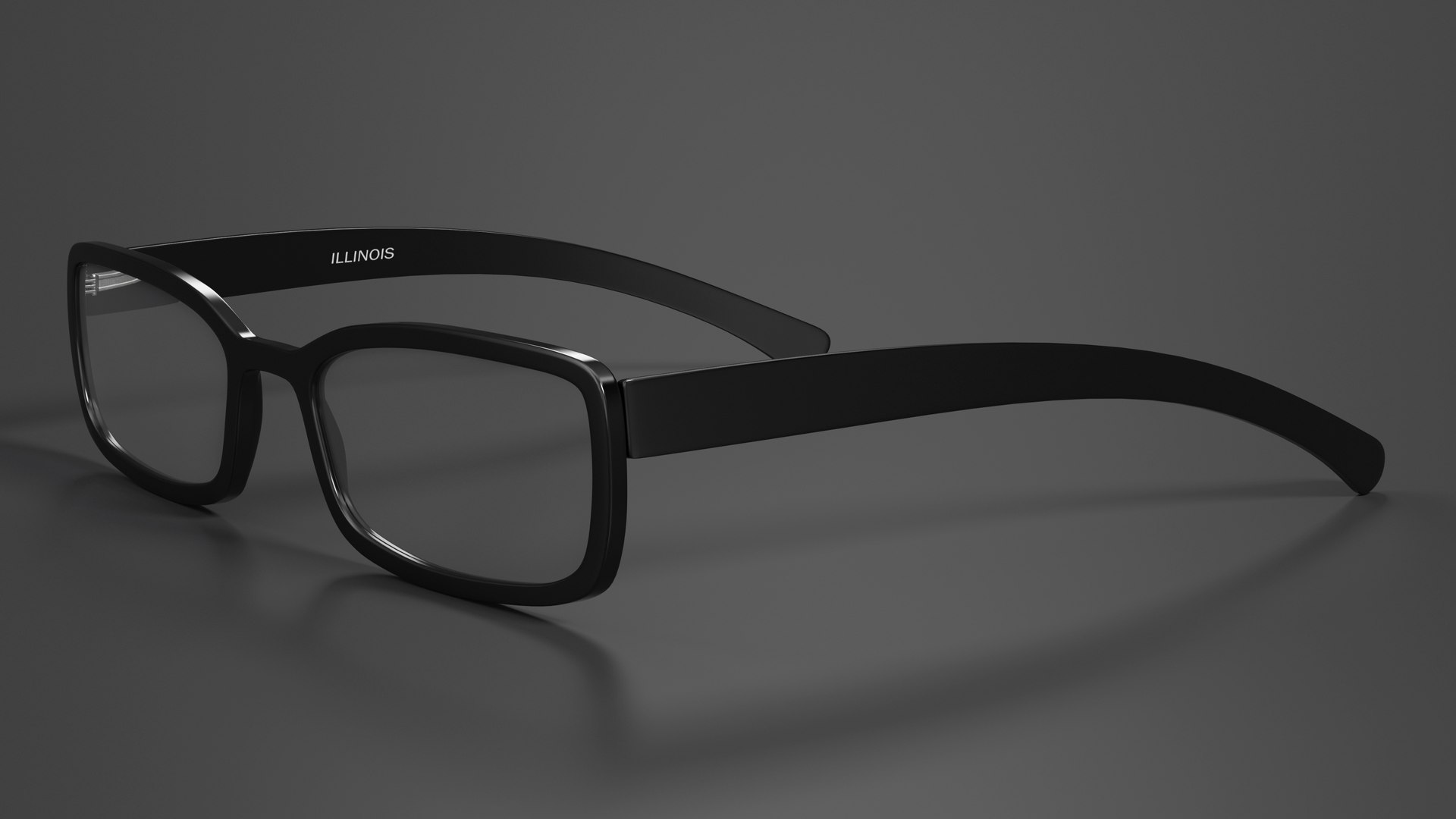 Optical Square Glasses Black 3D - TurboSquid 2143554