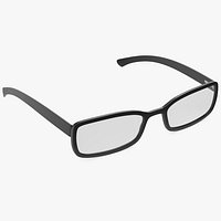 Optical Square Glasses Black