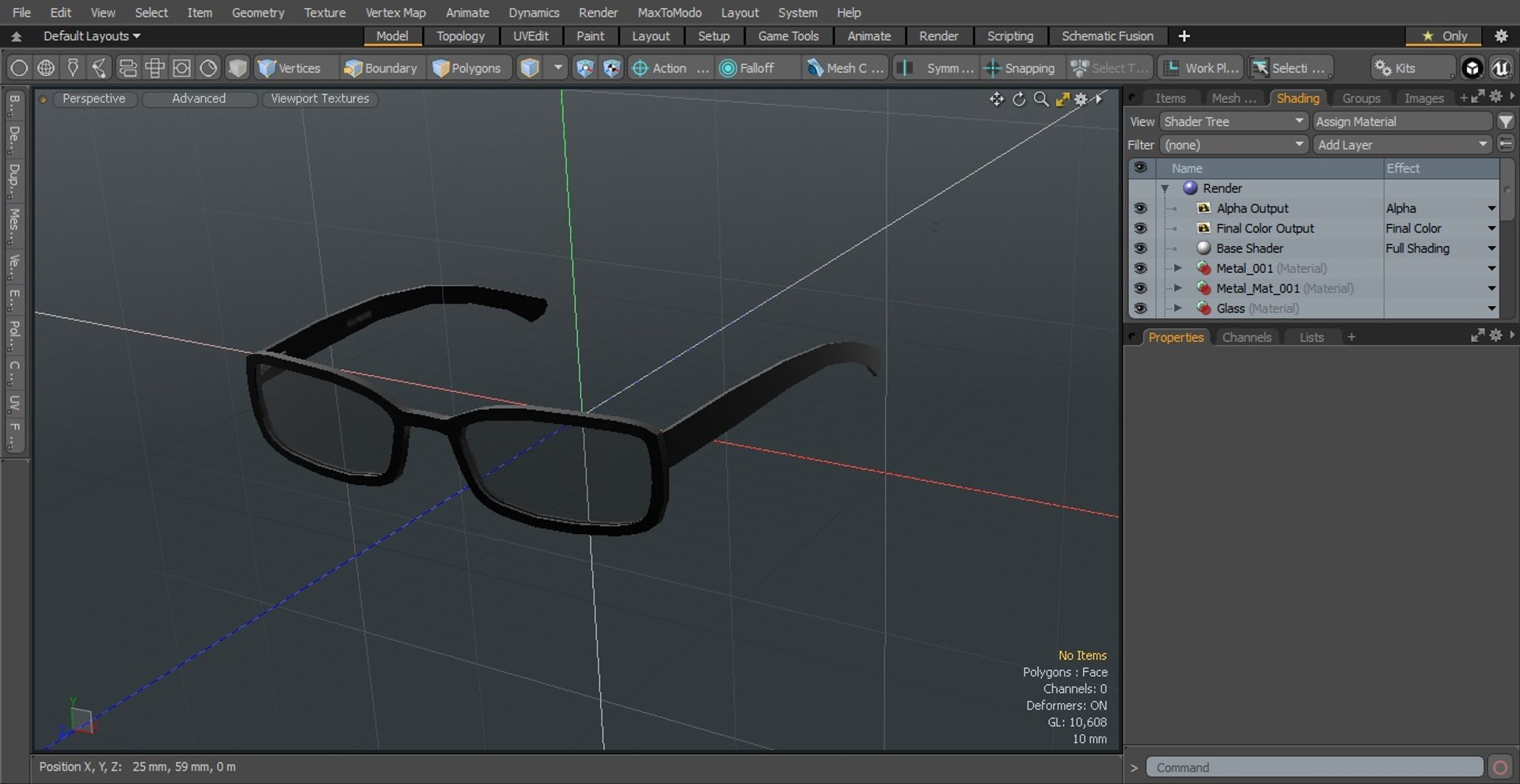 Optical Square Glasses Black 3D - TurboSquid 2143554