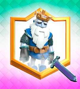 3D model Clash Royale Royal Ghost Card