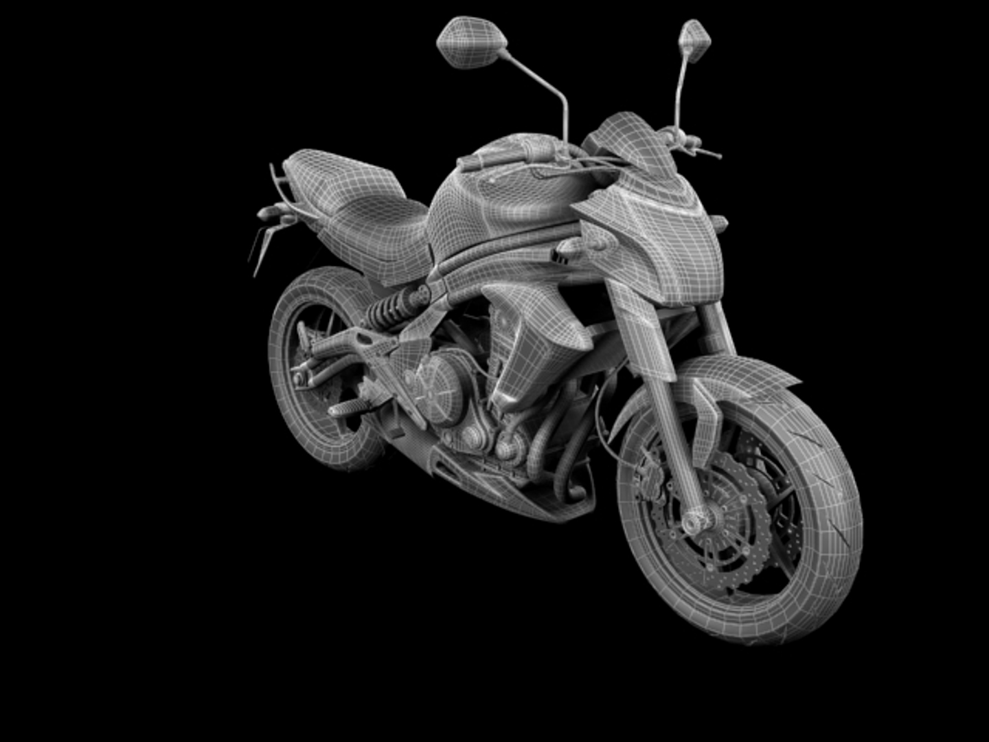 Kawasaki Z900 2017 3D model - Download Vehicles on