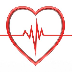 Heartbeat Pulse Symbol 3D model