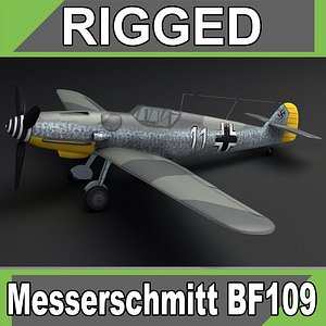 bf-109 plane ww2 3d model