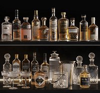 Bar Set 2 liquor bottles
