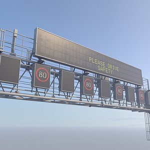 electronic traffic information display 3D model