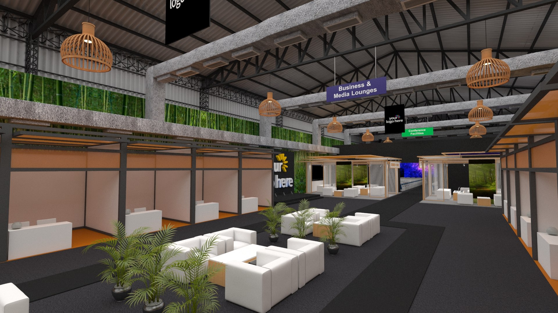 Exhibition Setup With Stalls 3D Model - TurboSquid 2162495