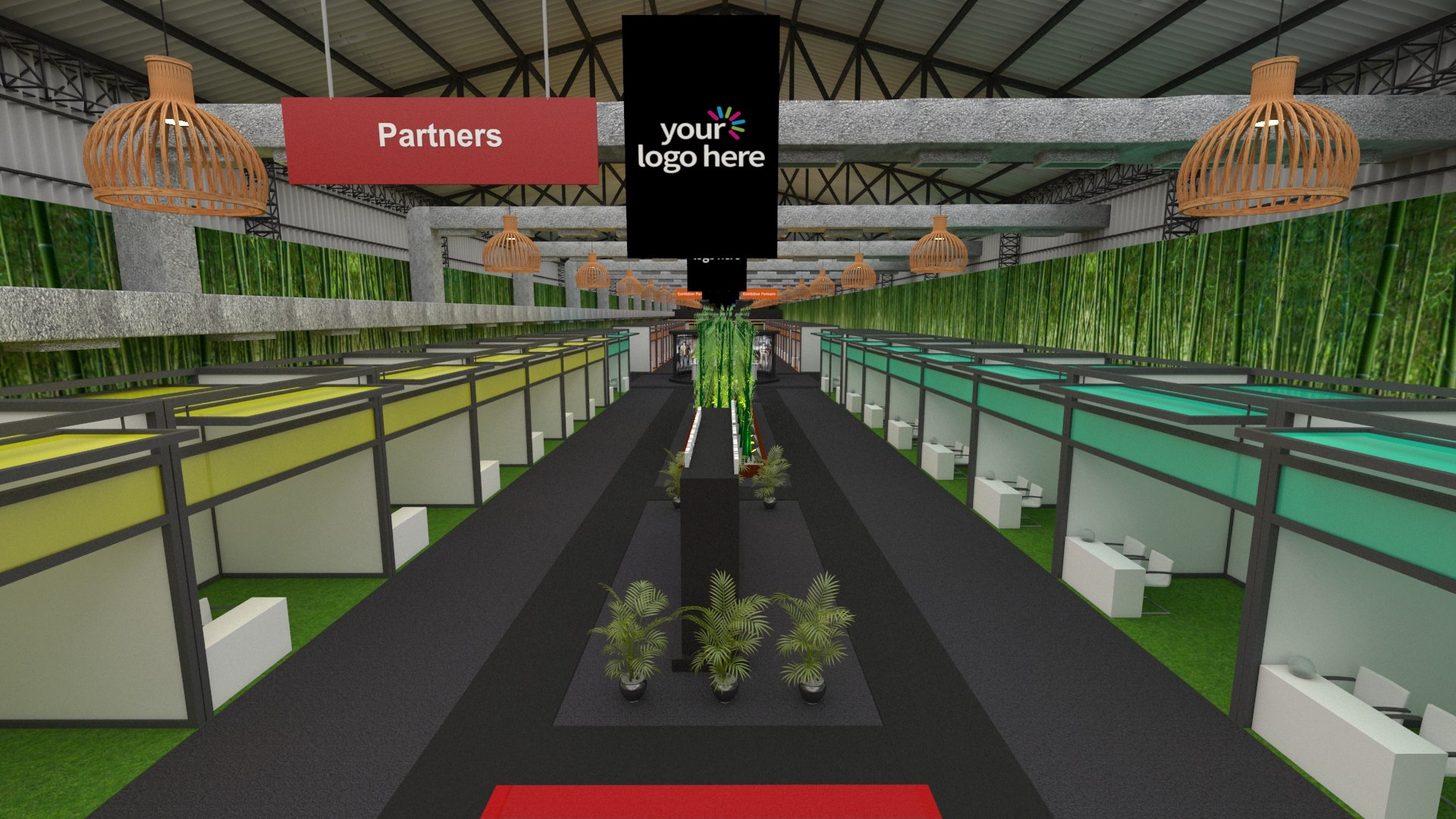 Exhibition Setup With Stalls 3D Model - TurboSquid 2162495
