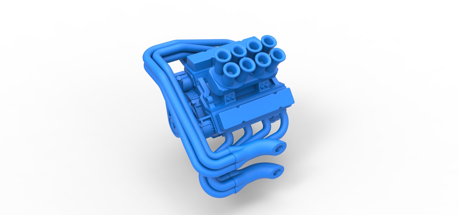 3D Diecast Engine V8 For Supermodified Race Car Scale 1 To 25 Model ...