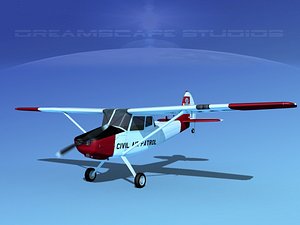 3D model propeller cessna o-1e civil