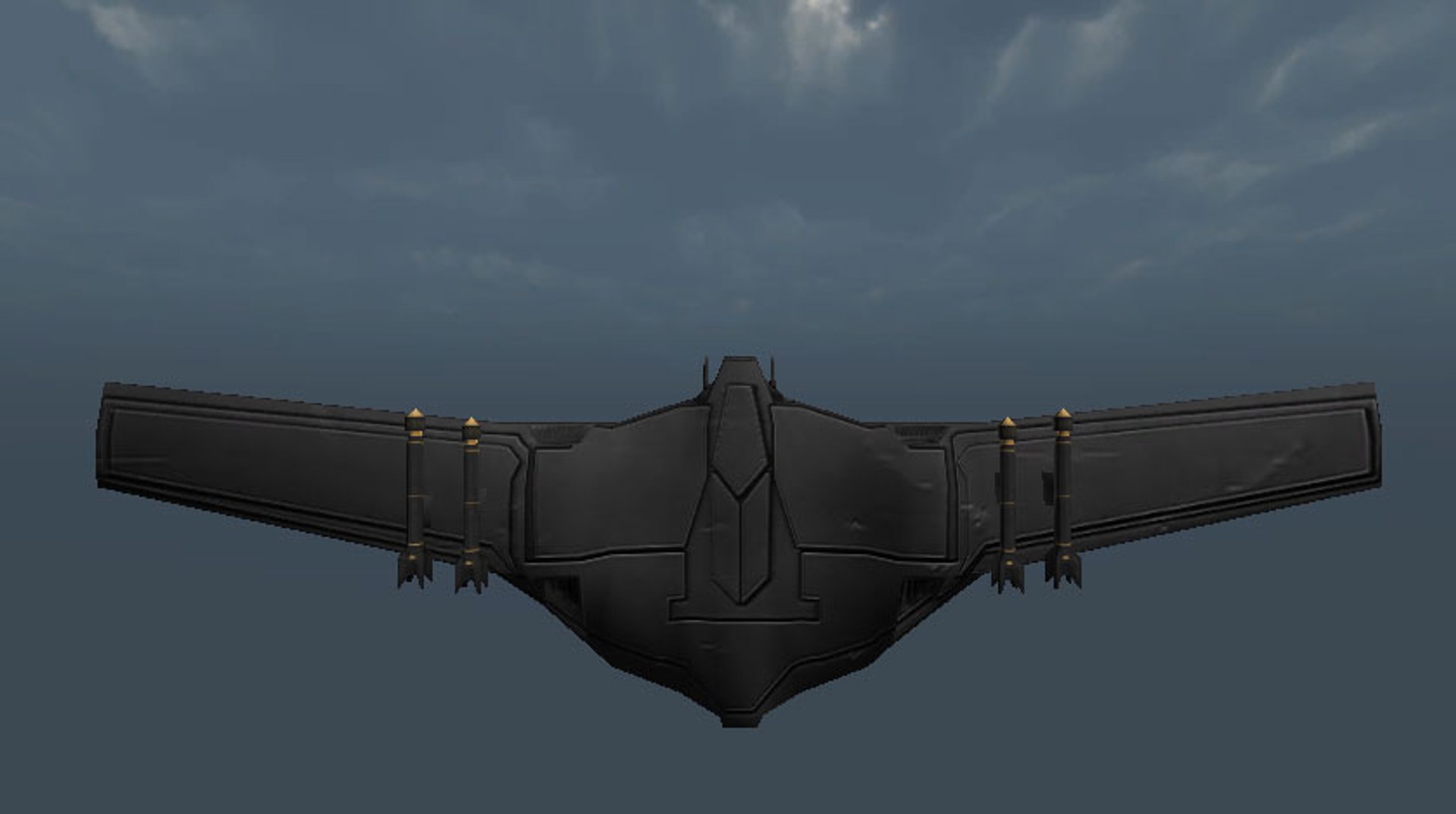 3d model jet shadow hunter space