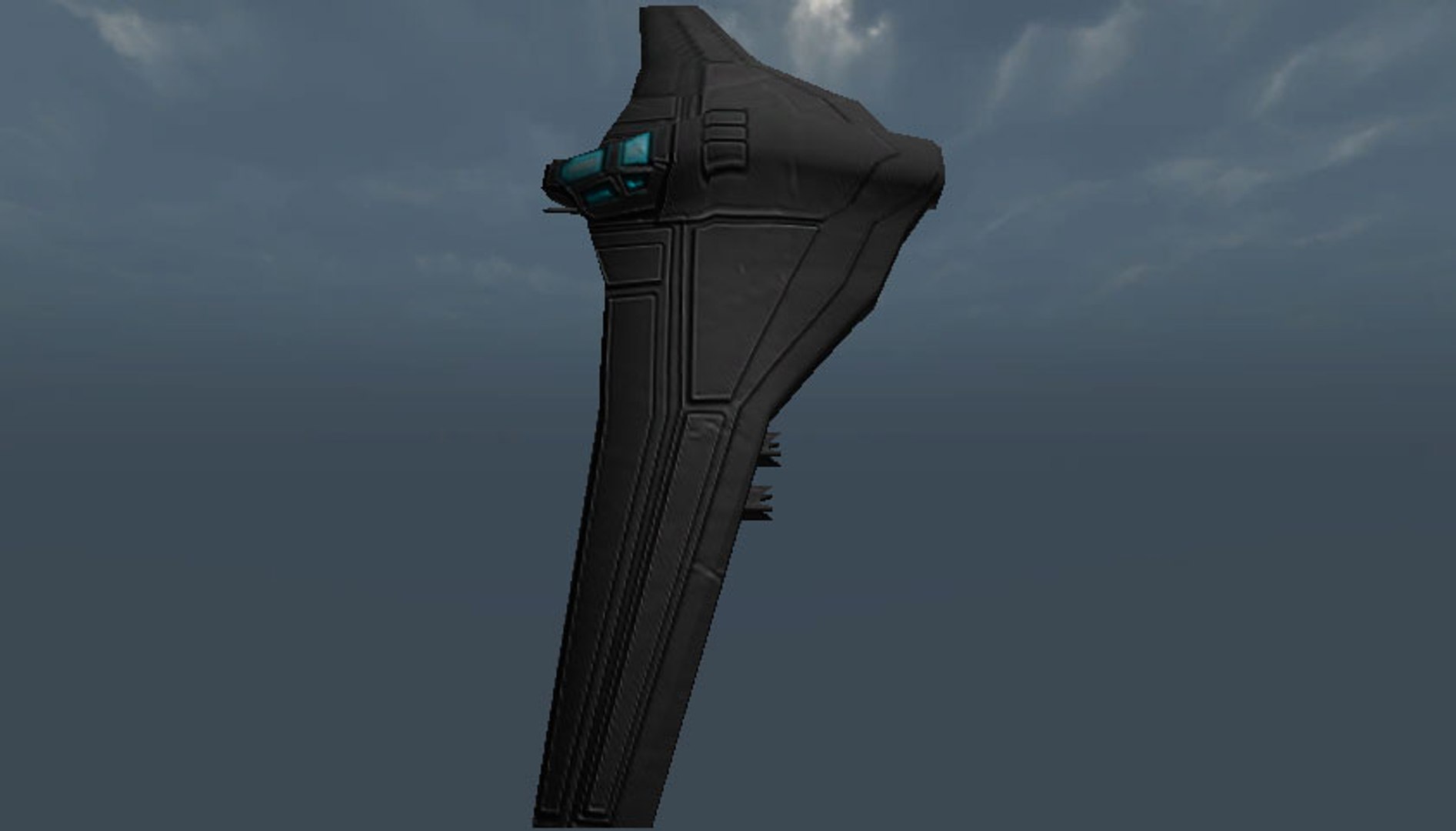 3d model jet shadow hunter space