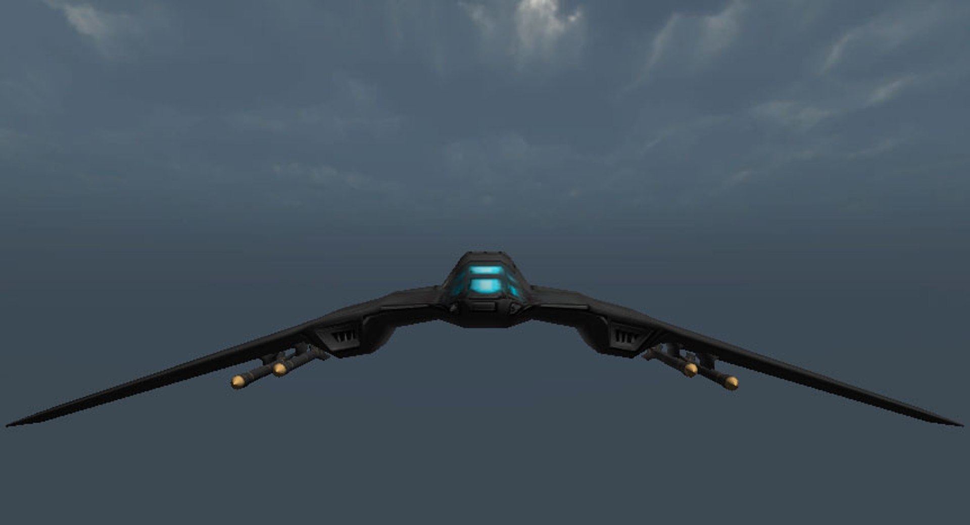3d model jet shadow hunter space