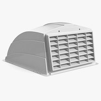 Aerodynamic Roof Vent Cover with Louvered Grille