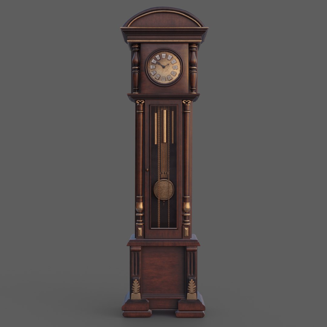 Photorealistic Pendulum Clock 3D Model - TurboSquid 1567689