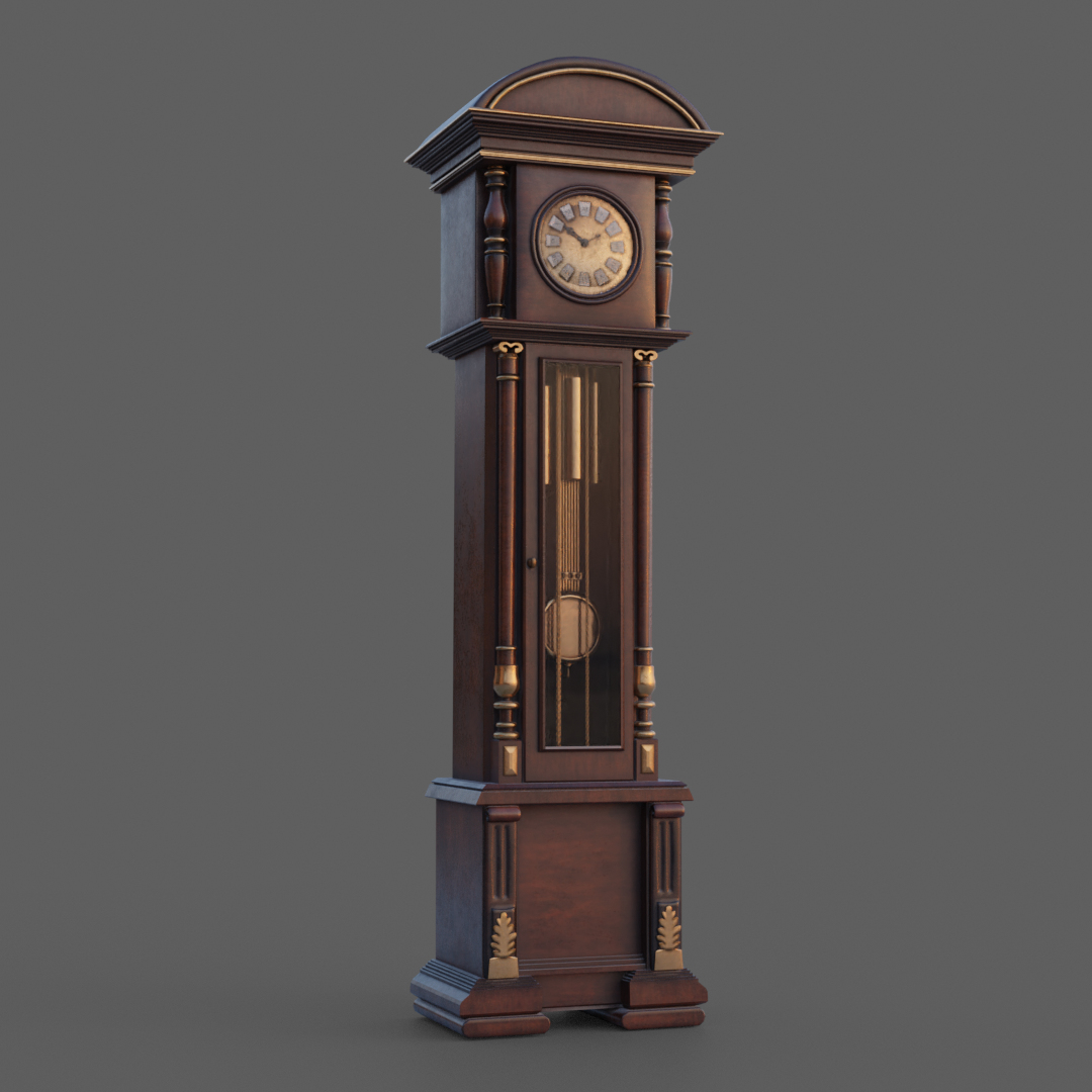 Photorealistic Pendulum Clock 3D Model - TurboSquid 1567689