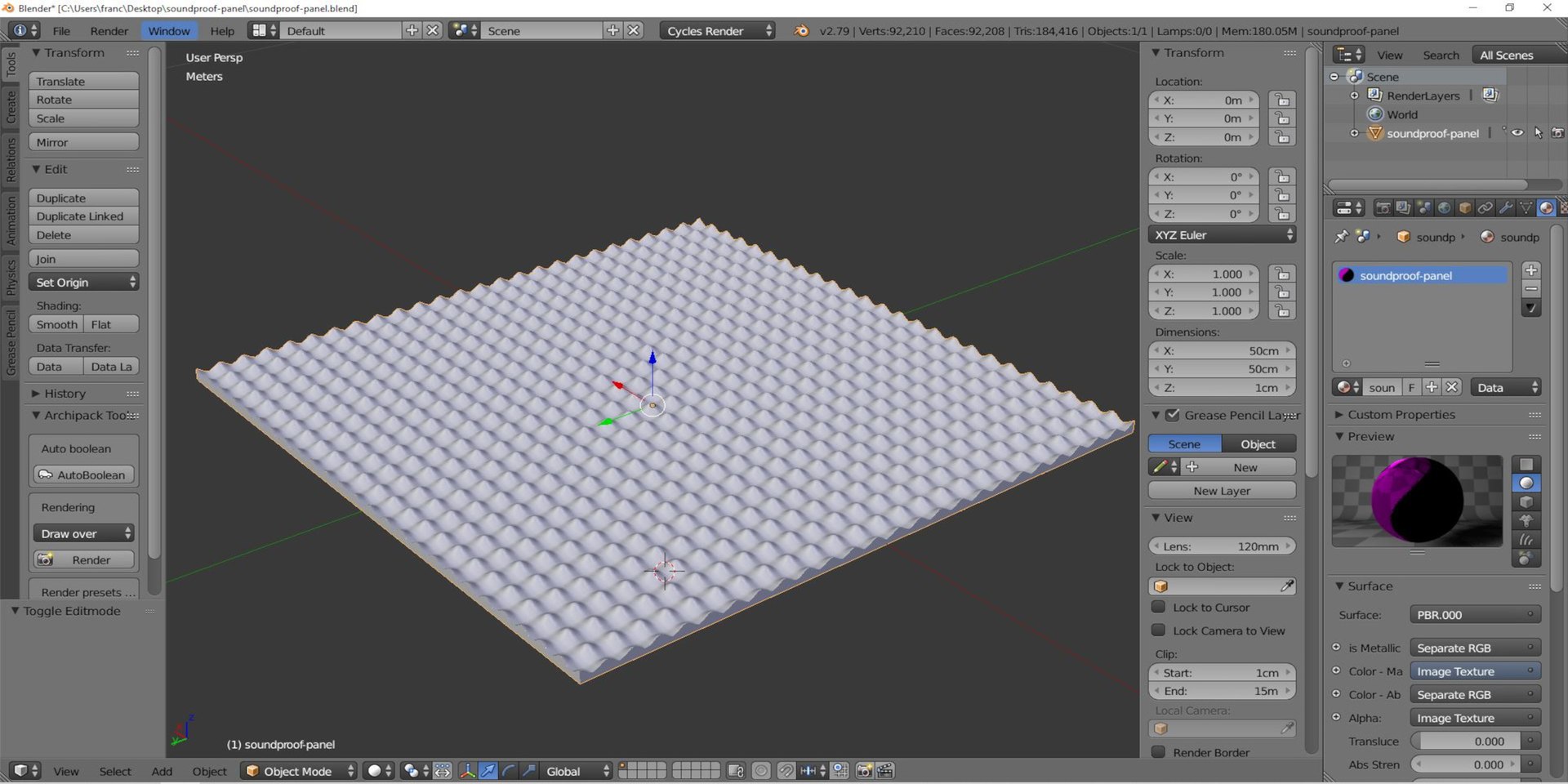 Soundproof Panel Model - TurboSquid 1771785