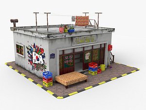 Korean old shop 3D model