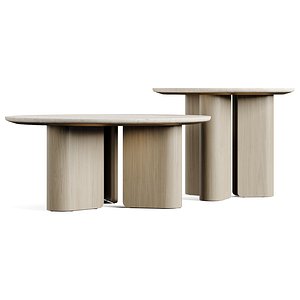 Arhaus Jaira Coffee Circles Table Close 3D model