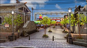 street cartoon toon 3D