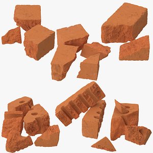 6 broken bricks 3d max