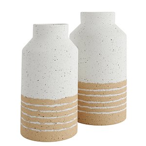 Tabletop vase with striped pattern 3D model