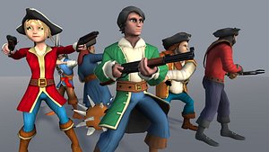 3D Pirates Animations