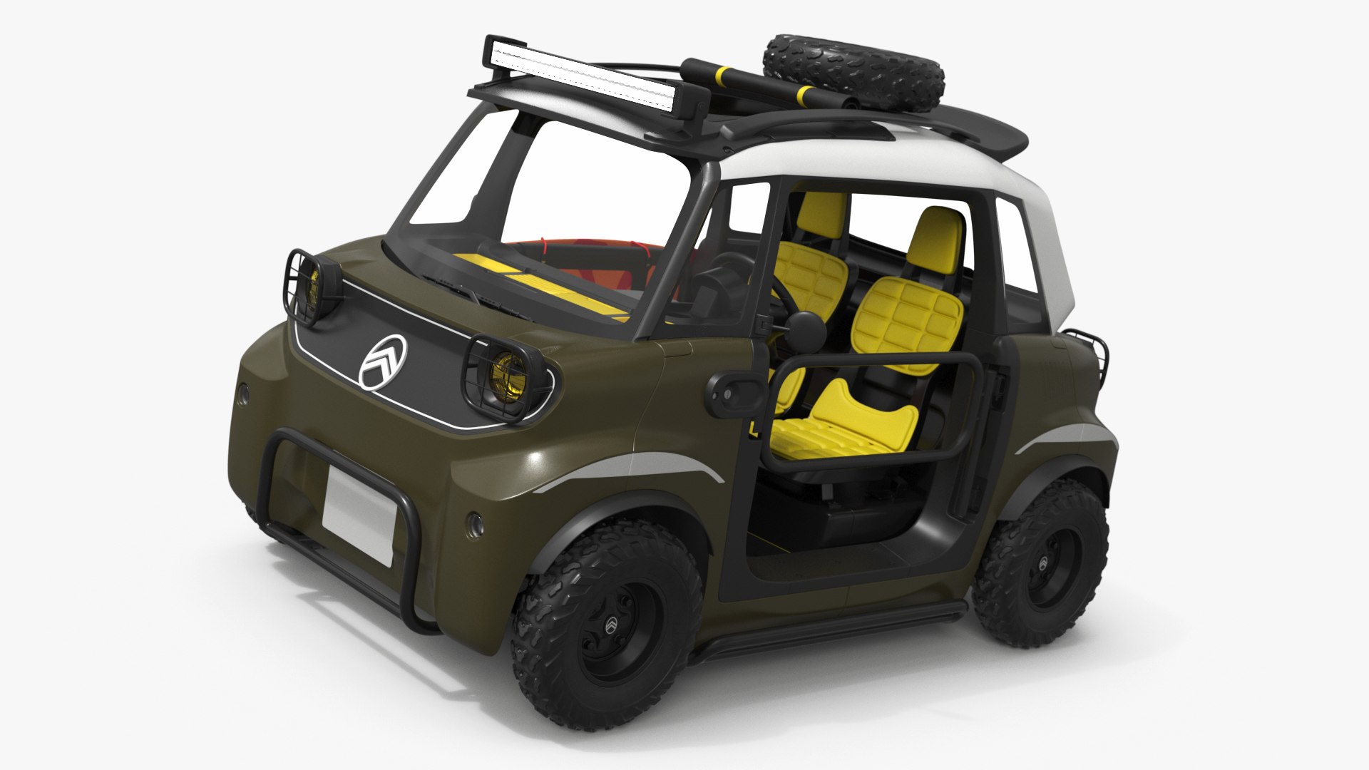 Citroen Ami Roof Spare Compact EV Khaki 3D model preview