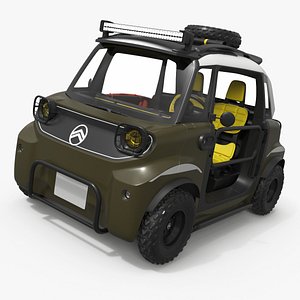 3D Citroen Ami Roof Spare Compact EV Khaki