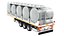Food Grade Trailer Collection Milk Trailer 3D model