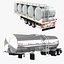 Food Grade Trailer Collection Milk Trailer 3D model