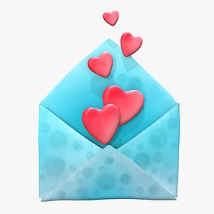 stylized envelope 3D model