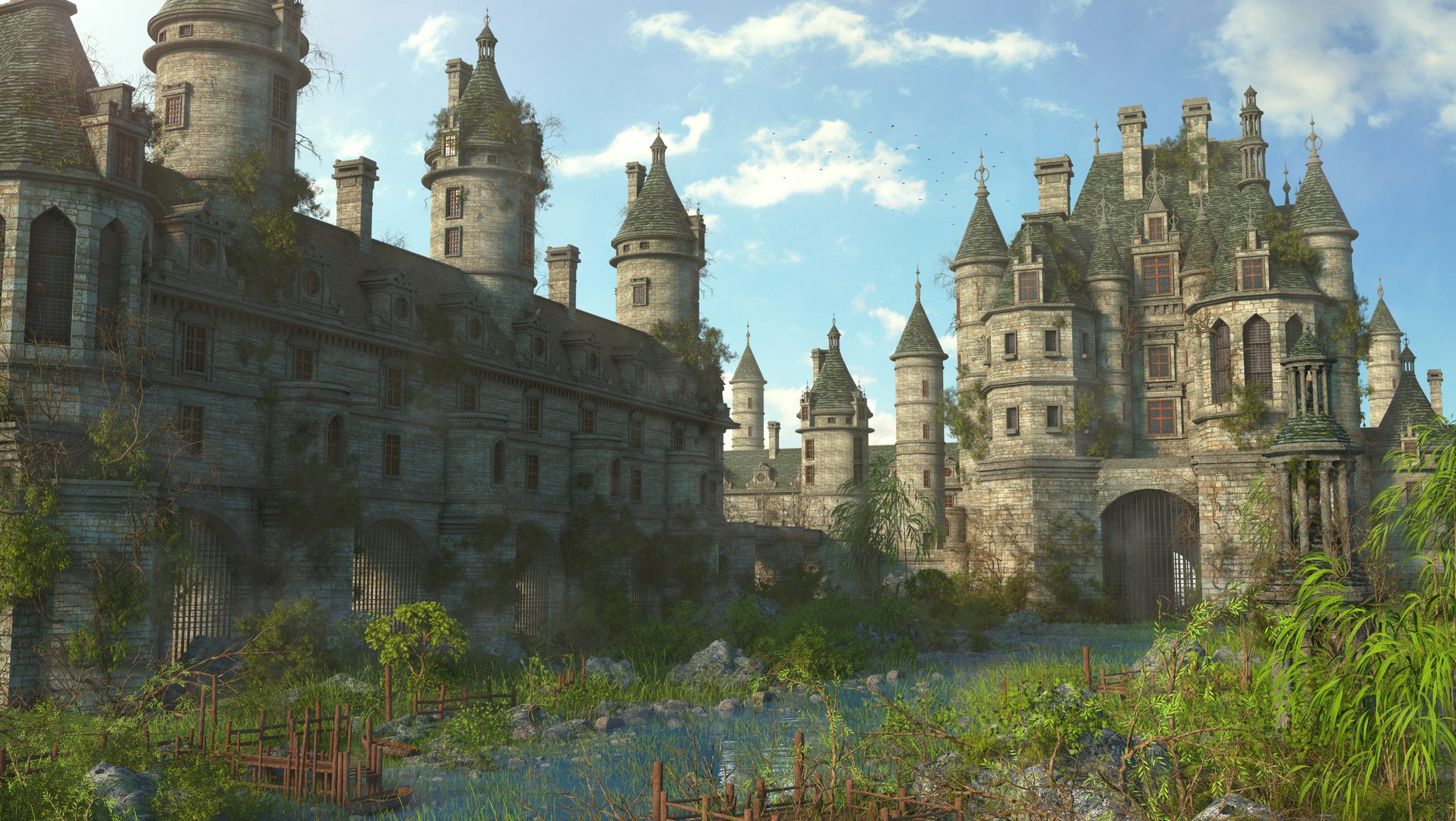 Abandoned Castle Environment 3D - TurboSquid 2212817