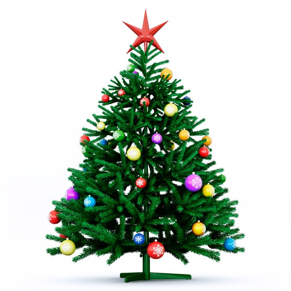 3d model green christmas tree