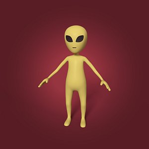 3D alien cartoon model
