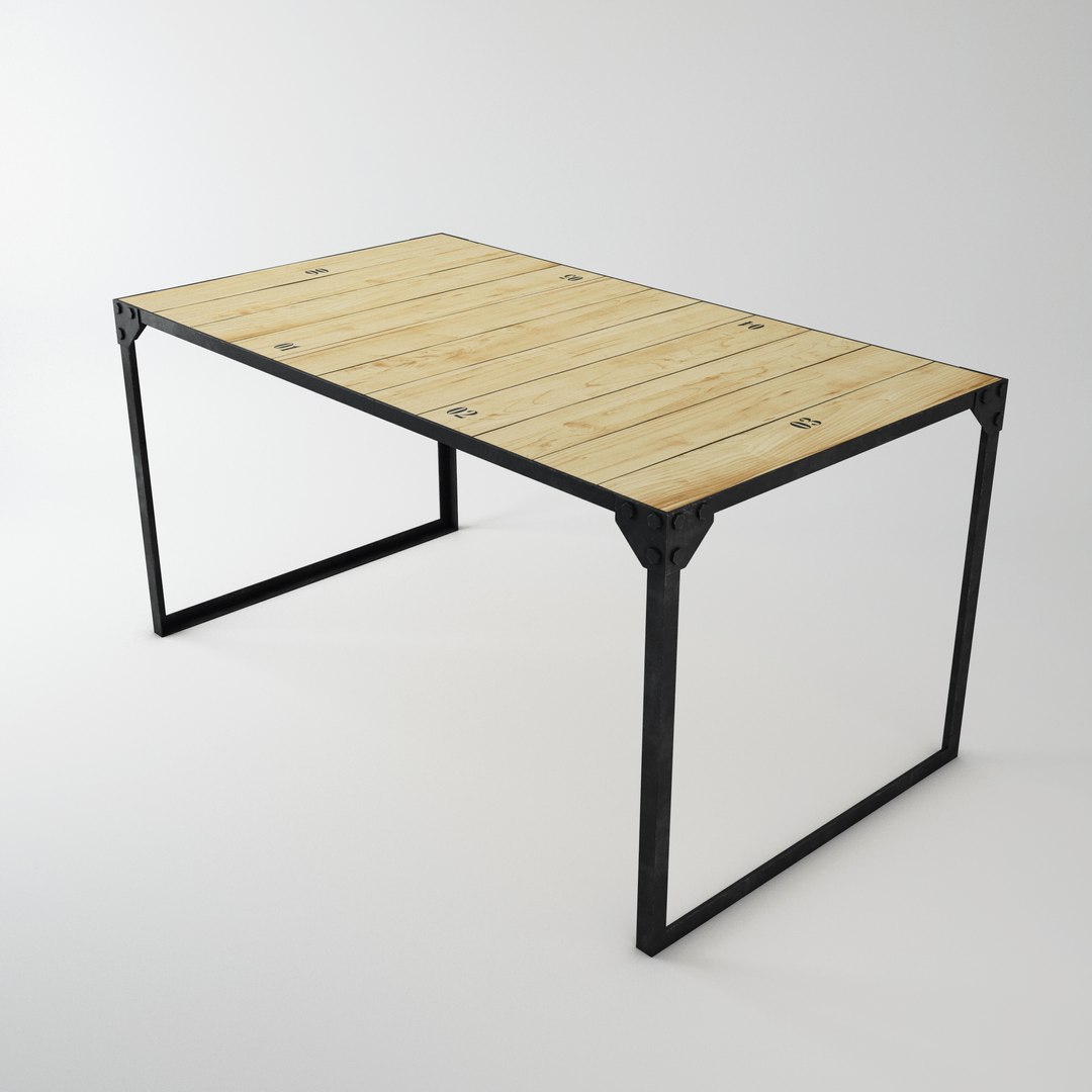 3d table scanline included model