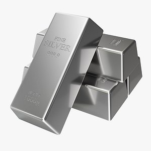 silver bar 3D model