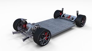 3D tesla roadster 2020 chassis
