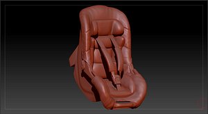 3D baby car seat model