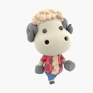 3D Cute Sheep 3D Illustration