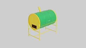 3D jamaican jerkpan jerking model