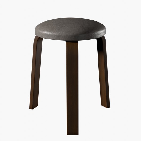 Leather Covered Stool 3D model - TurboSquid 1836249